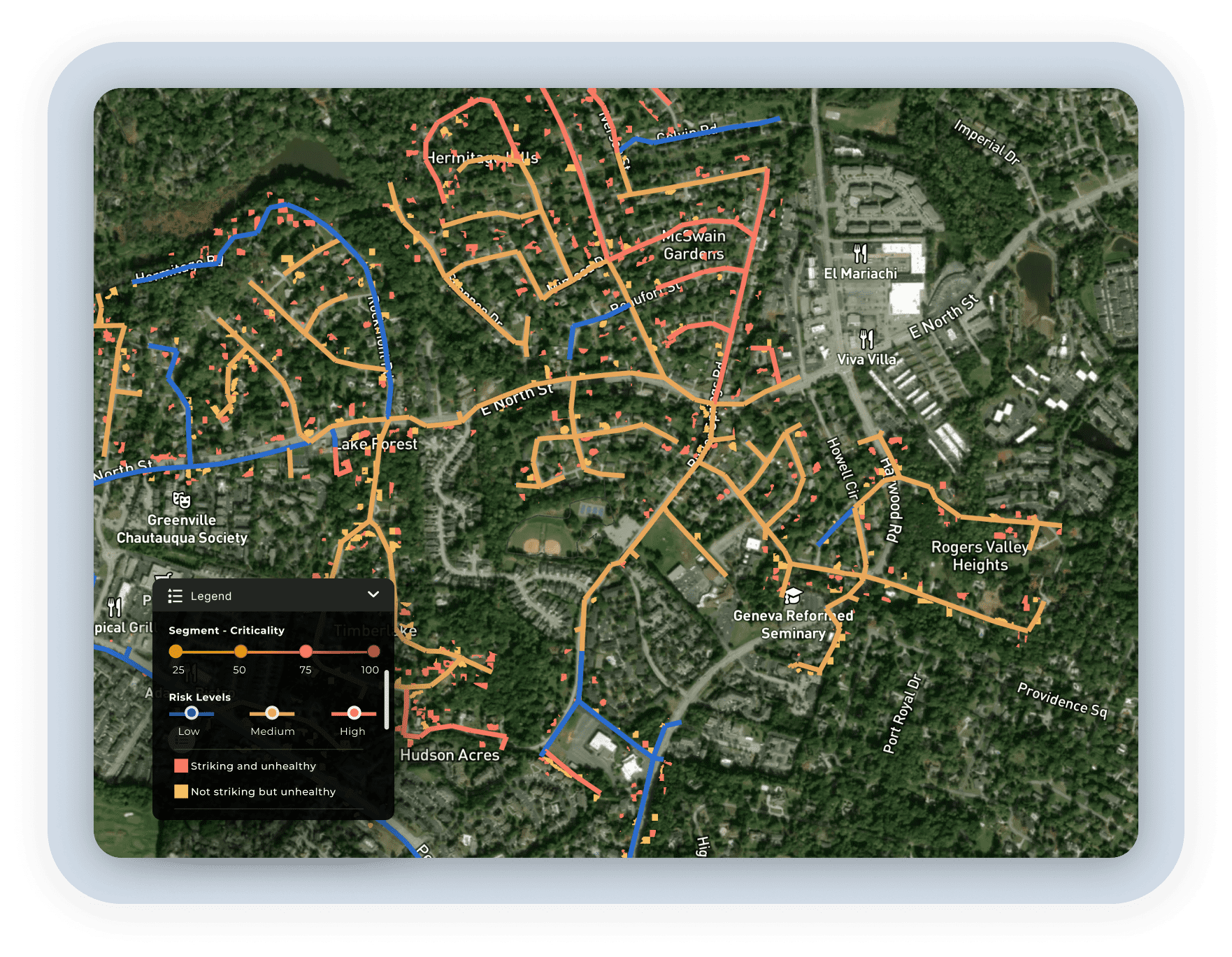 Remote sensing to mitigate risk