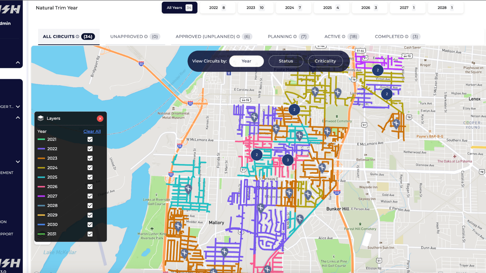 Cycle trim view